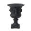 Urne décorative en oxyde de magnésium - Noir antique, L 17,3 po x l 24 po, jardin et patio noir sans assemblage, pot à fleurs-131083359