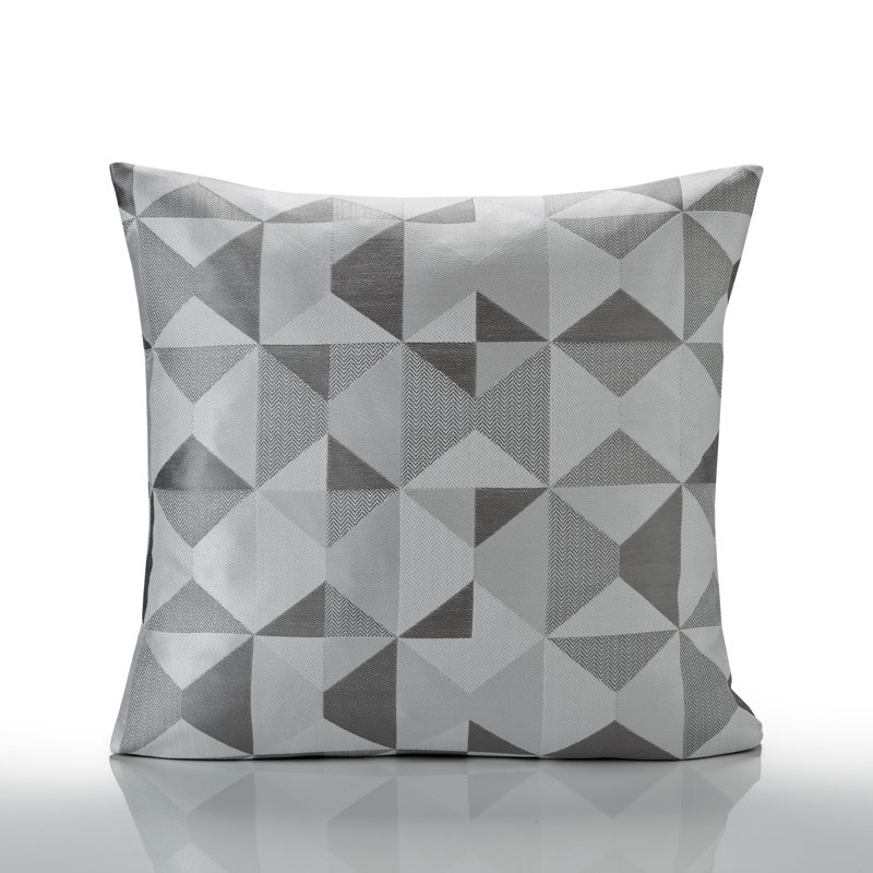 Stamper Geometric Scatter Cushion Cover, 45cm H x 45cm W x 1cm D, Ochre/Silver, Only Cover