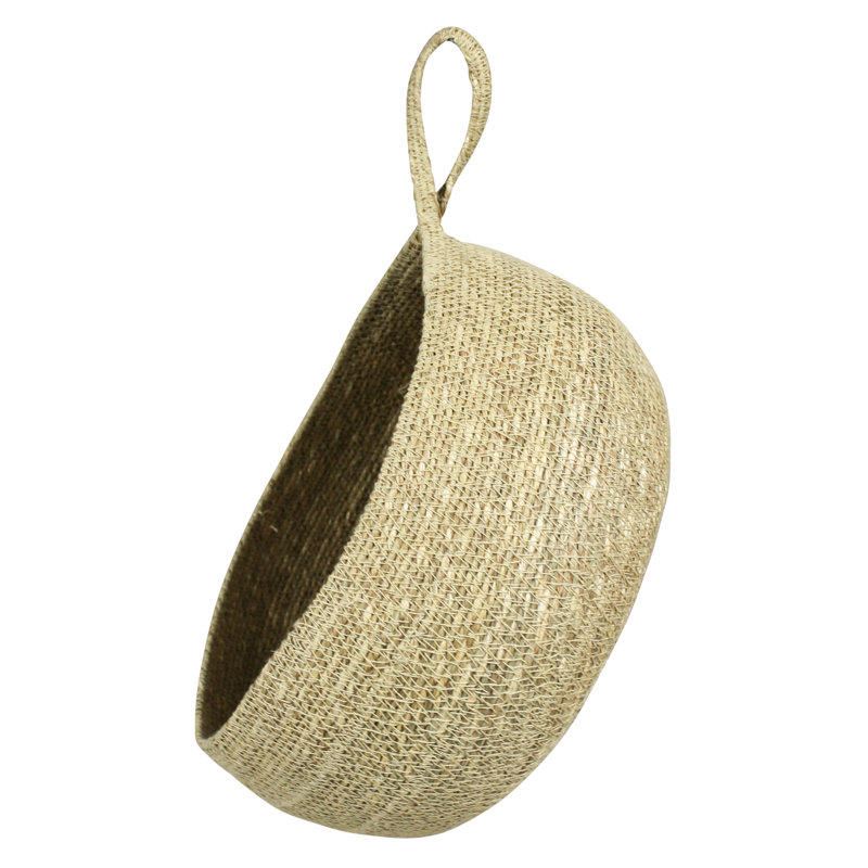 Hanging Basket, Seagrass  4” Handle