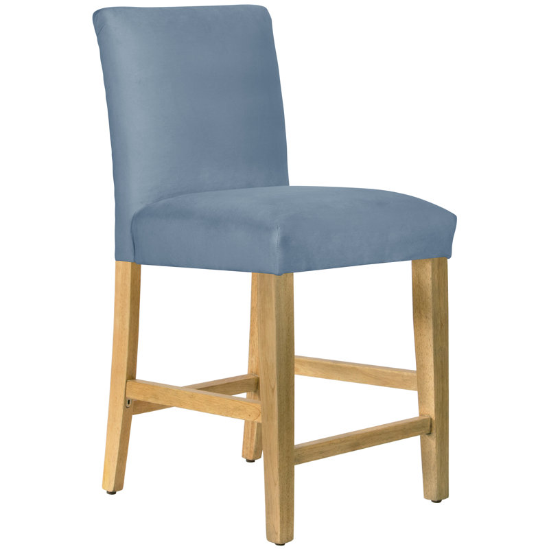 Tabouret de bar et de comptoir Hadrien, Tabouret de comptoir (siège d'une hauteur de 26 p, Bois naturel