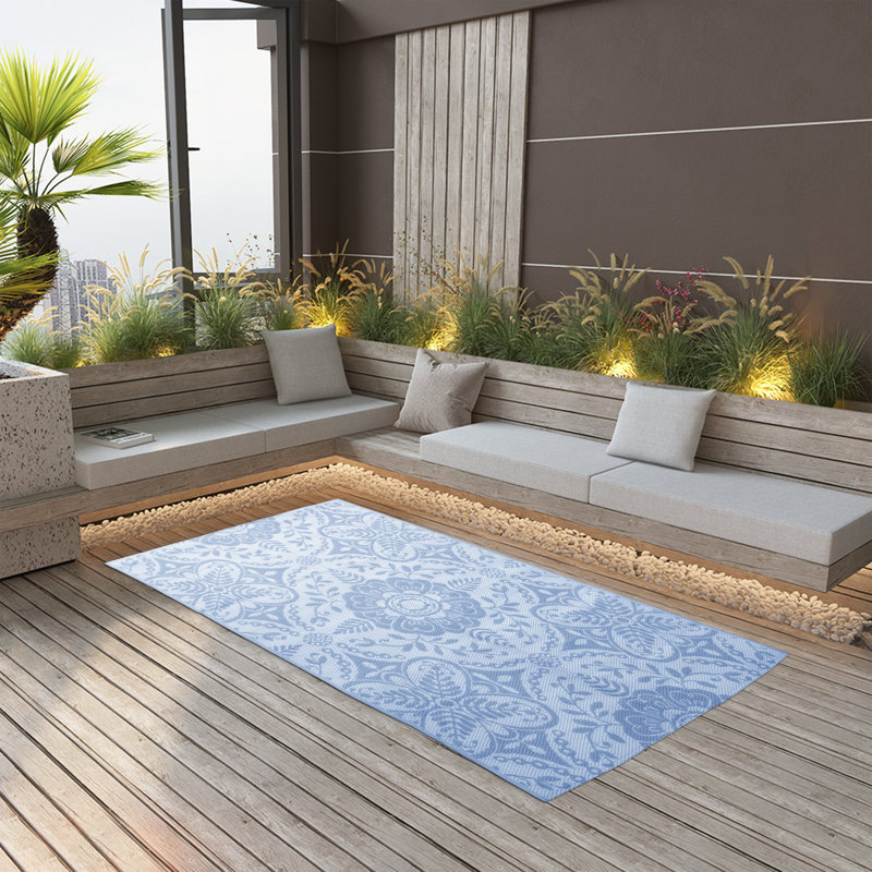 Bohn Double Layer Jacquard Indoor / Outdoor Area Rug, Rectangle 160cm x 230cm