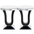 Ensemble de 2 tables de bout en L L
