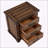Rustic Three-Drawer Reclaimed Solid Wood Farmhouse Nightstand, Perfect for Adding Charm and Storage to Any Bedroom