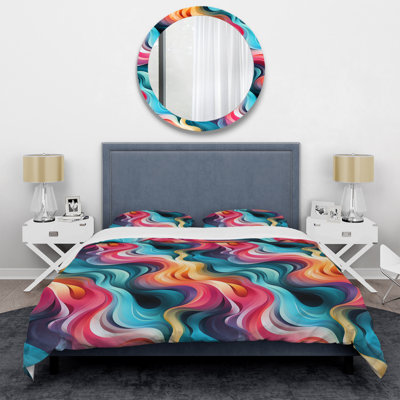 Literie en toile colorée Popart Groovy Gradient