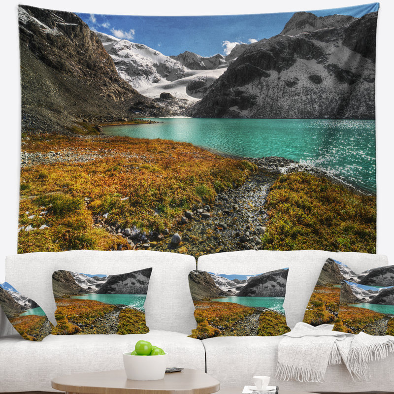 Tapisserie et suspension murale en cristal clear, H 78 po x l 92 po