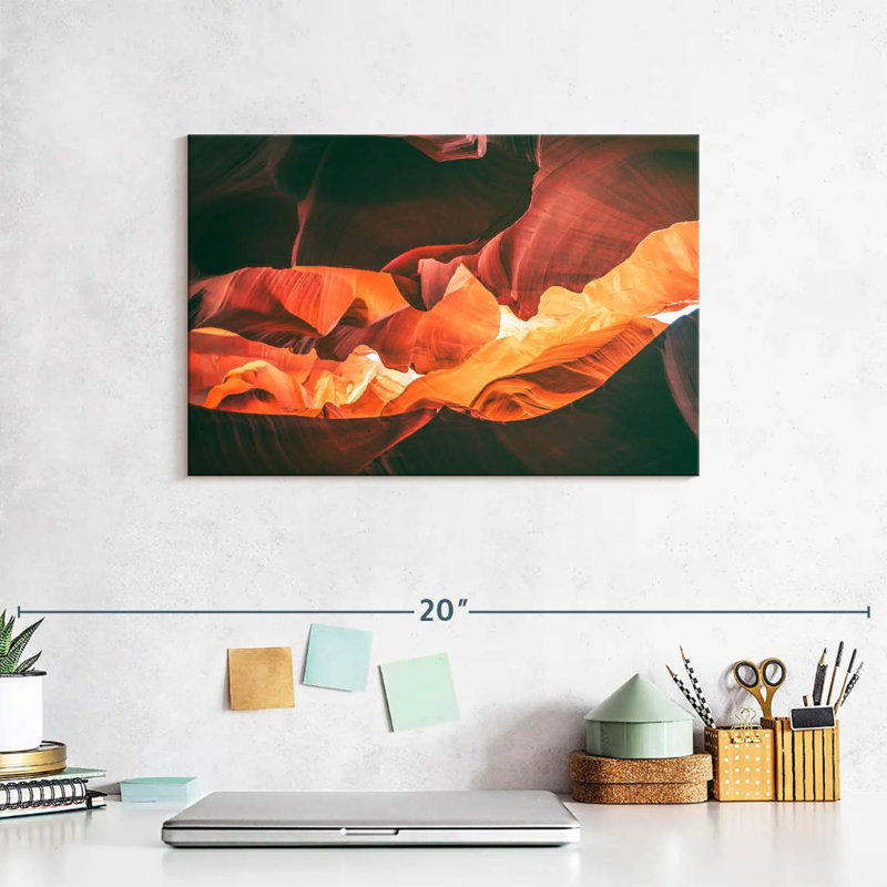 Avery, paysage abstrait, canyon, H 8 po x l 12 po