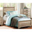 Mobilier de chambre à coucher simple - planche avec lit de teinte naturelle pour la finition extérieure-1839001581