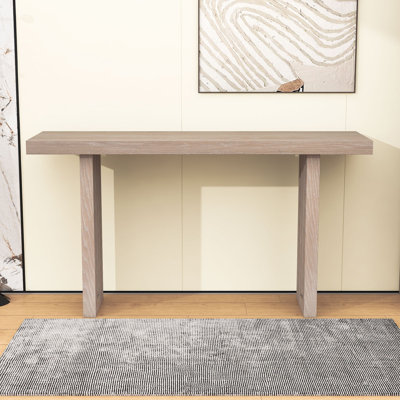 Oak Veneer Console Table