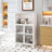 45.28" H Storage Cabinet, Bathroom Floor Cabinet With Glass Door And Shelves,  Freestanding Display Storage Cabinet For Bathroom, Living Room, Kitchen, Home Office,White