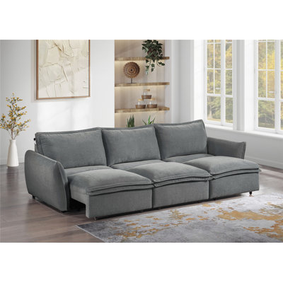 Chenille Power Sofa With Sleeper