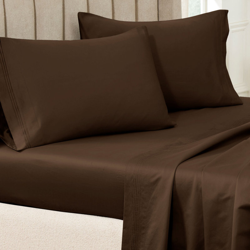 Ensemble de taies d'oreiller de couleur unie en coton égyptien certifié 650 fils Aldin, Standard, Rosé