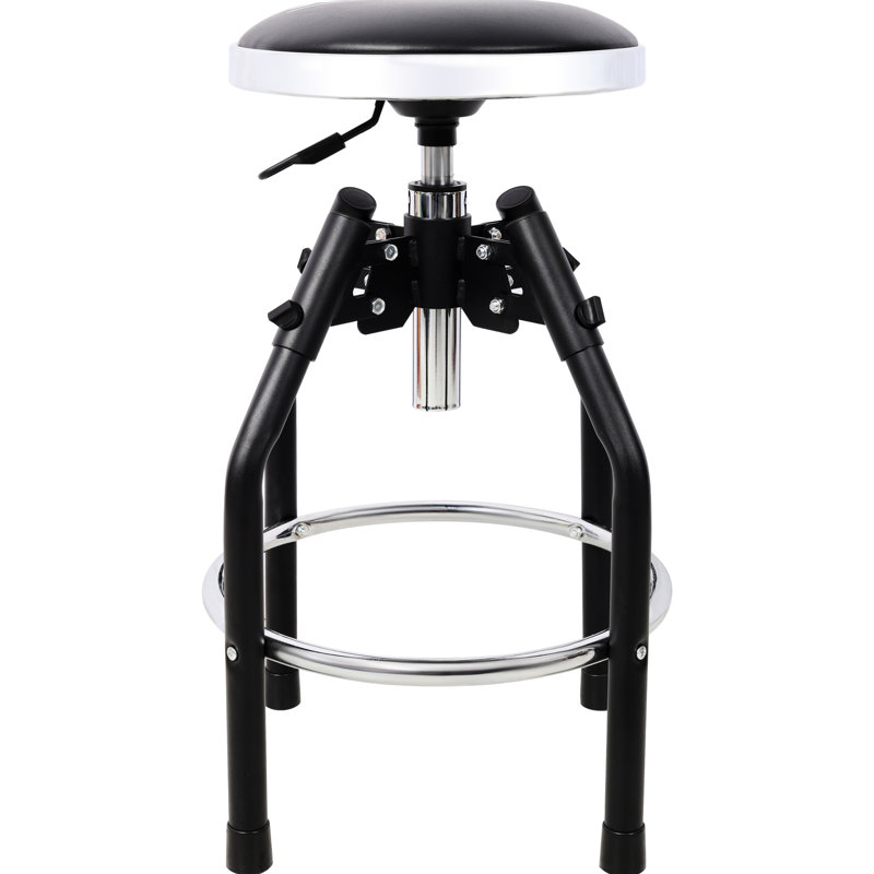 Tabouret hydraulique robuste et réglable avec rotation sur 360 °, siège souple de 13,7 pouces, hauteur de 29 33,6 po, capacité de 330 livres, repose-pieds, pivot mécanique noir, surface rembourrée,