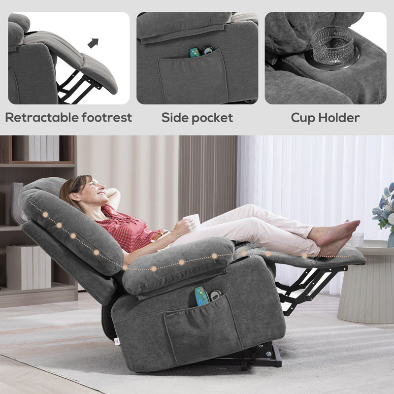 Fauteuil inclinable Arquimides, Gris chenille