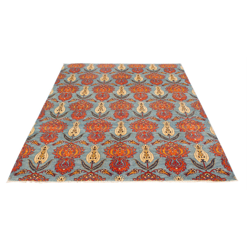 Tapis unique en laine noué à la main 8 pi 2 po x 10 pi 6 po nouvel âge Stemple