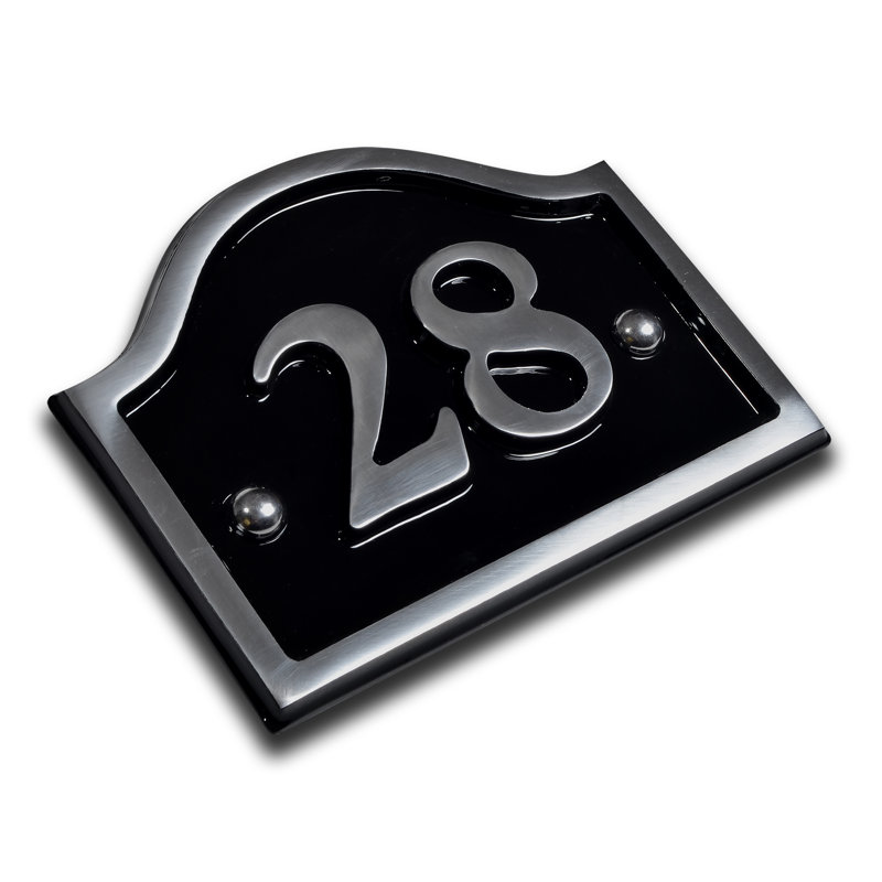 Jaclynn 11.5cm H Reflective Metal House Number, 28