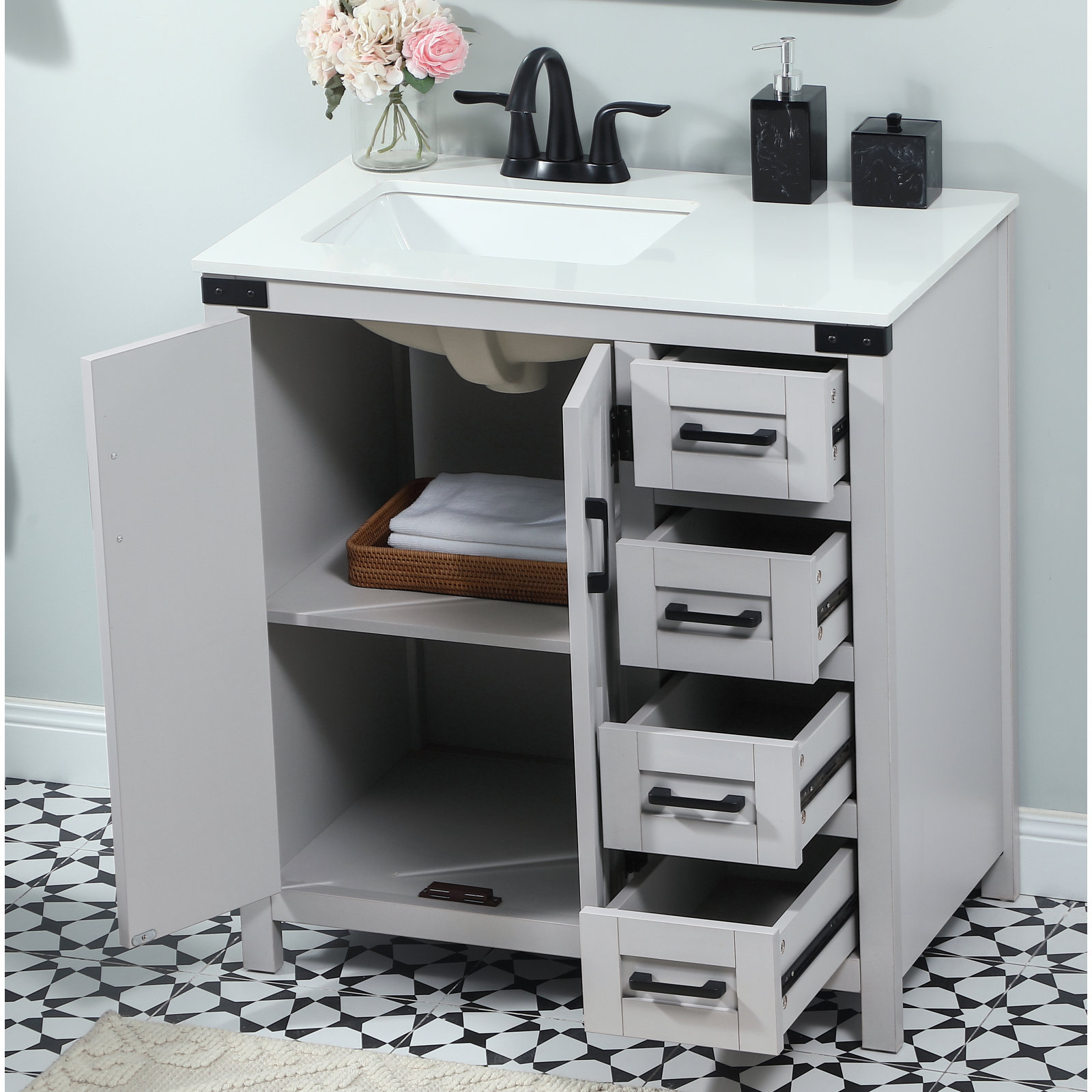 Slayton 32'' Single Bathroom Vanity, Gray