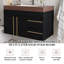 Meuble-lavabo mural 36 po avec lavabo en céramique et comptoir en marbre-834704354