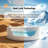 59" White Acrylic 2 Person Corner Whirlpool Bathtub with 16 Water Jets, Heater, Rainbow LED Light and Hand Shower, Jetted Corner Tub