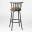 Tabourets de bar à hauteur ajustable 24 po et 29 po avec cadre en métal pour îlot de cuisine Monarrez-1125487038