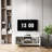 Stylish Tv Stand For 60 - 69 Inches Tvs, Wave Design Doors, Central Open Shelf Media Players, Removable Shelf, White Cabinet With Gold Highlights In Living Room Modern Decor And Adjustable Storage,