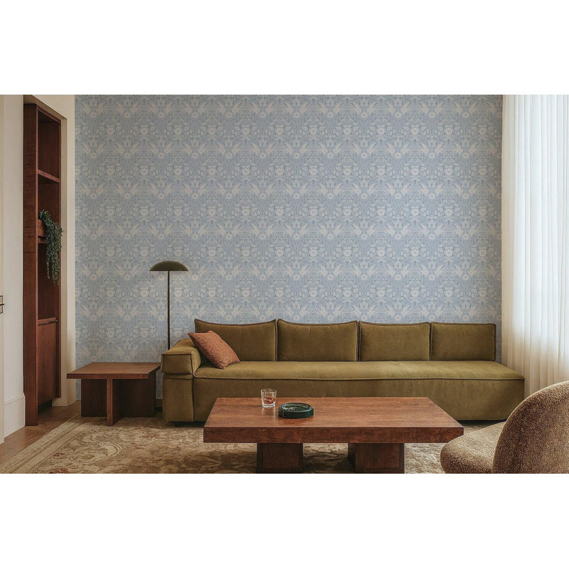 Wild Meadow - Wallpaper, Dusty Blush, Premium Paper