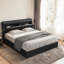 Bakki PU Upholstered Hydraulic Bed With Concealed Headboard Storage, Bed Box Storage-1312679280-1339353377