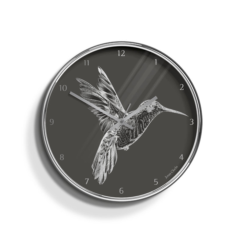 Wall Clock, Silver/Grey
