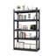 Capacité de 2 000 lb, unité de rangement en métal pour le garage, 72 po, 5 niveaux, tablette noire, capacité, cuisine réglable-115740929