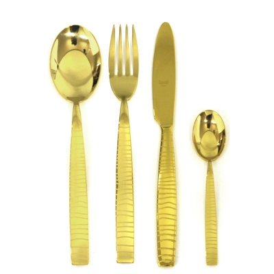 Tigre Flatware Set - 24 Pieces - Gold