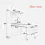 Buffet With Hutch And Foldable Dining Table, Storage Shelves, Side Hooks And A Cabinet With Sliding Doors-527636593-527636592