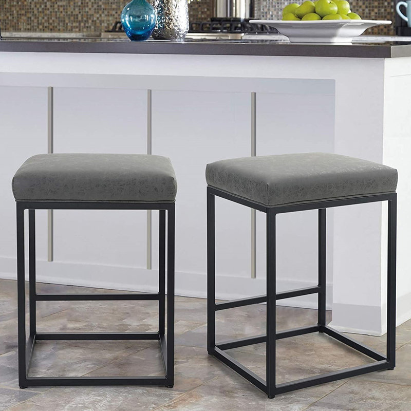 Tabourets 24 po Jadwiga, gris, Tabouret de comptoir (siège d'une hauteur de 24 p, 2