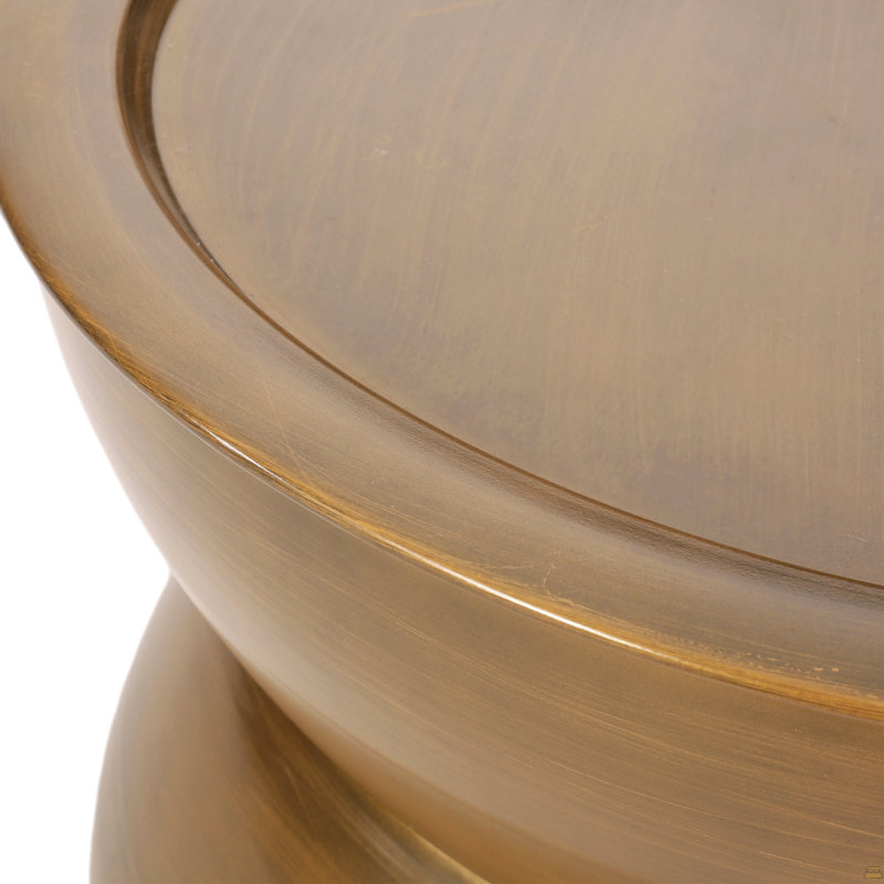 Table basse en métal martelé, Gold