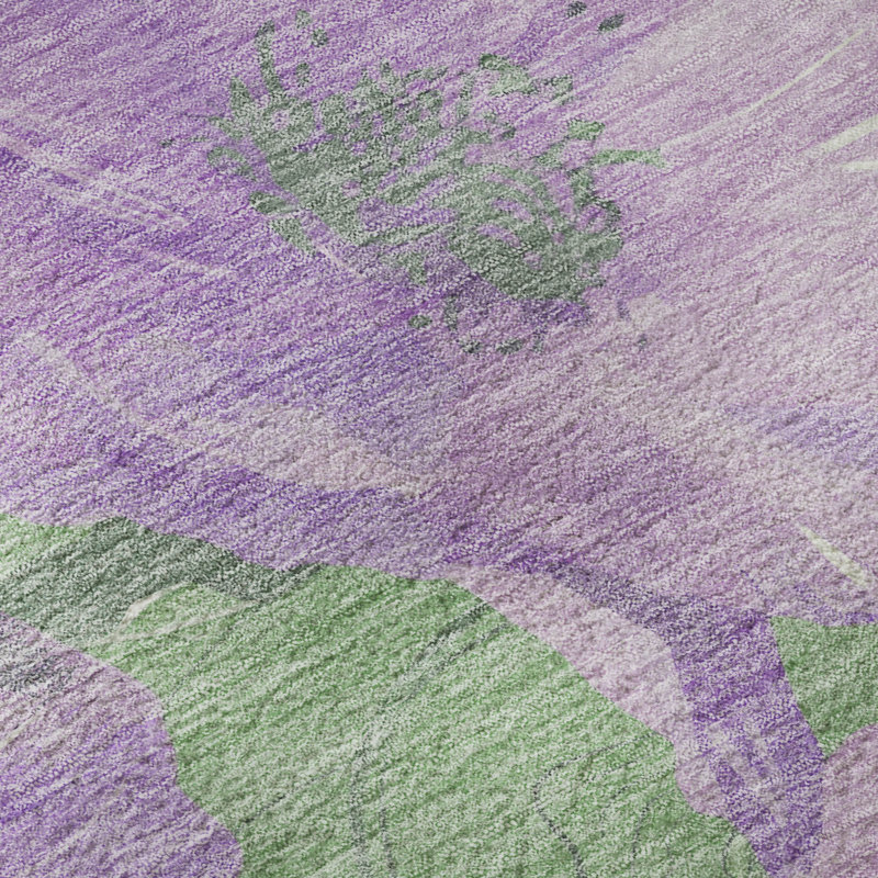 Tapis floral lavable à la machine Premium AMF1542, Rectangle 10 pi x 14 pi