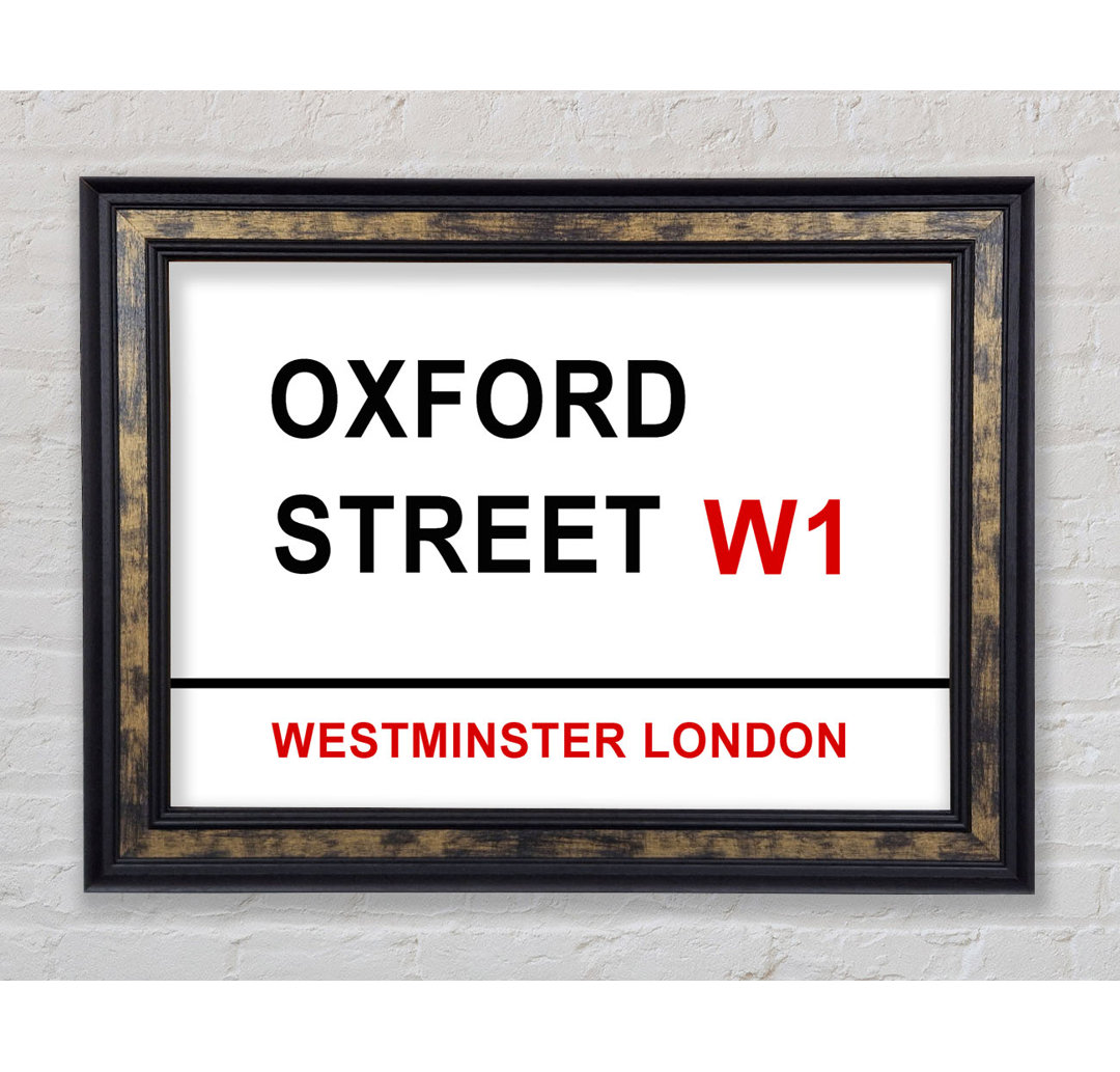 Oxford Street Signs - Single Picture Frame Typography