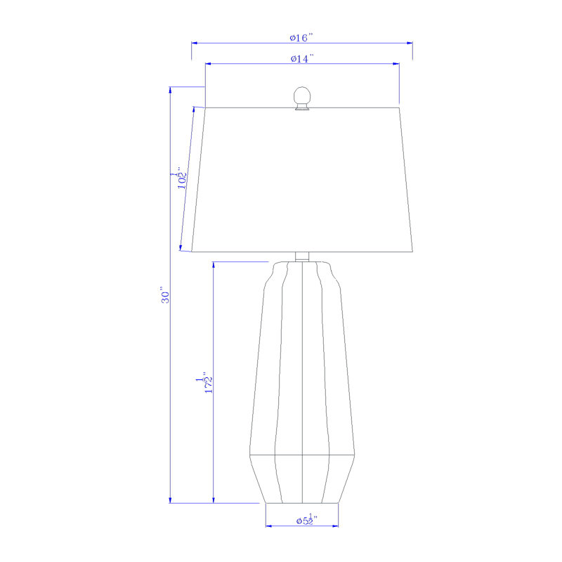 Parkington Table Lamp, Gray