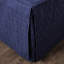 Ensemble de couvre-lit 3 pièces très grand bleu marine - coin fendu, plissé, avec coins-120469626-120469630