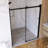 60.In W X 72.In H Sliding Door Semi-Frameless Shower Door In Matted Black Finish