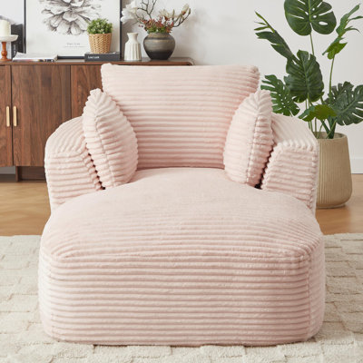Très grand fauteuil inclinable en velours côtelé pour l'intérieur