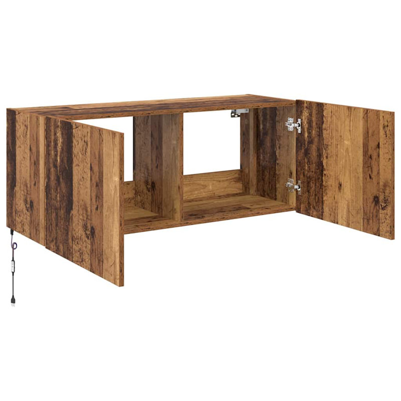 Unfinished TV Stand for TVs up to 43", Old Wood