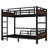 Metal Twin XL Over Twin XL Bunk Bed with Loft Conversion - Separable Into Loft and Single Bed, Raised Rail Guard-404145902-404145891