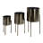 Persinger Black Metal Indoor Outdoor Planter with Removable Stand, Set of 3-1643530720