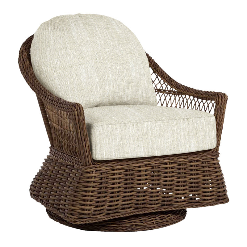 Fauteuil oscillant tissé Soho - Raphia, Pas de soudure, InsideOut® Rollo ‑ lin crème, Raphia