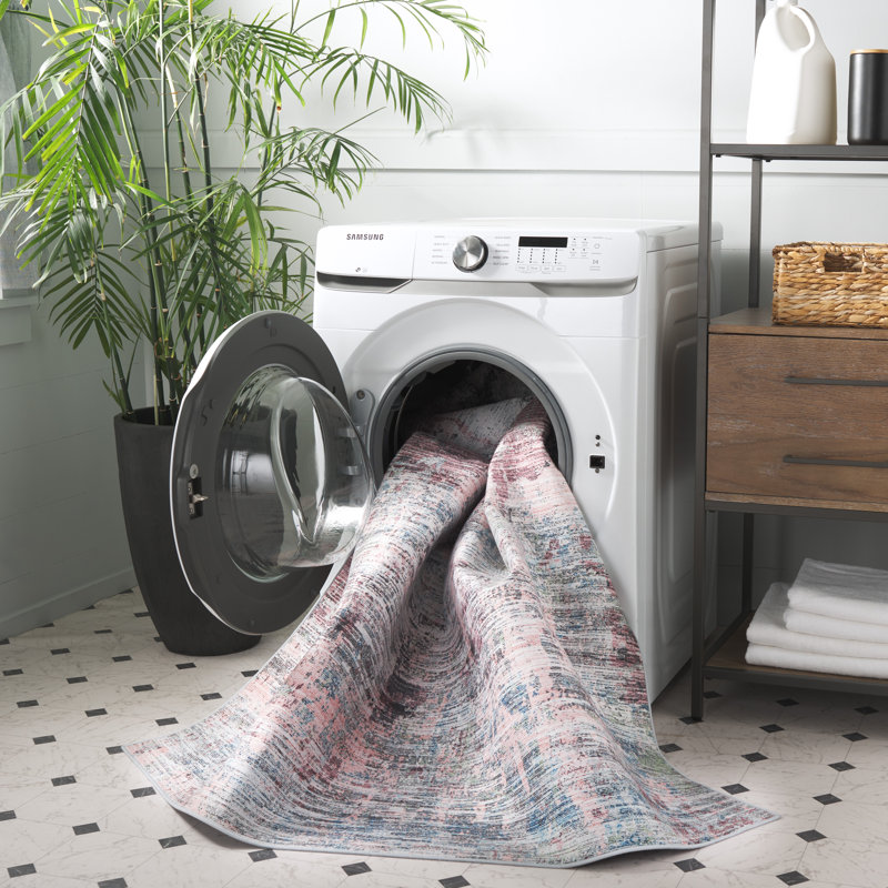 Sidny Performance Machine Washable Rug, Rectangle 8" x 10"