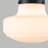 Single-Light Ribbed Milk Glass Flush Mount