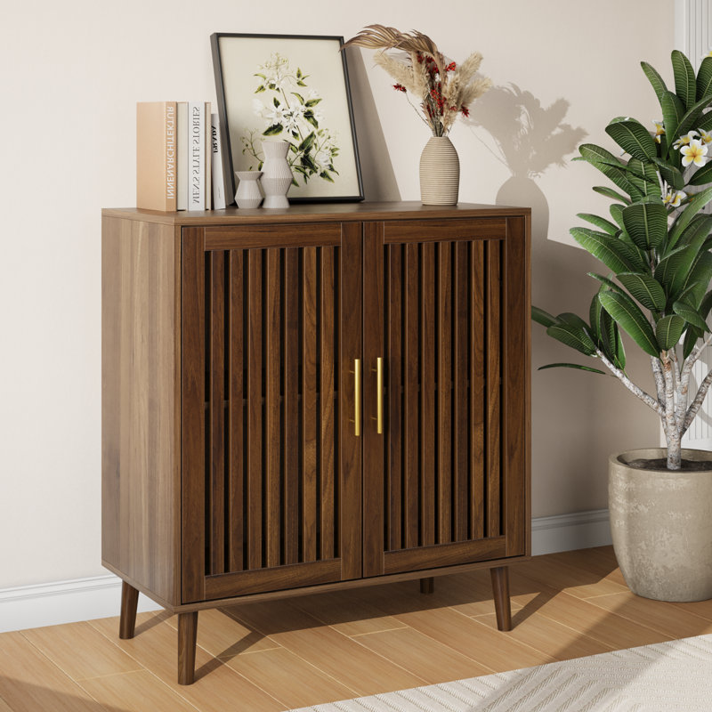 Accent Cabinet with Doors & Adjustable Shelves,Freestanding Wood Sideboard Cabinet,Coffee Bar,TV Stand for Living Room
