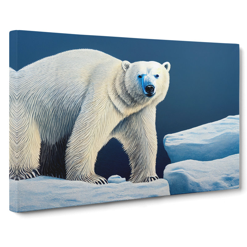 Stellar Polar Bear - Wrapped Canvas