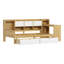 Lit de jour en L avec espace naturel Natural + White - Solutions de rangement pour lit simple