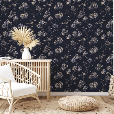 Sun-Bleached Floral Peel and Stick Wallpaper