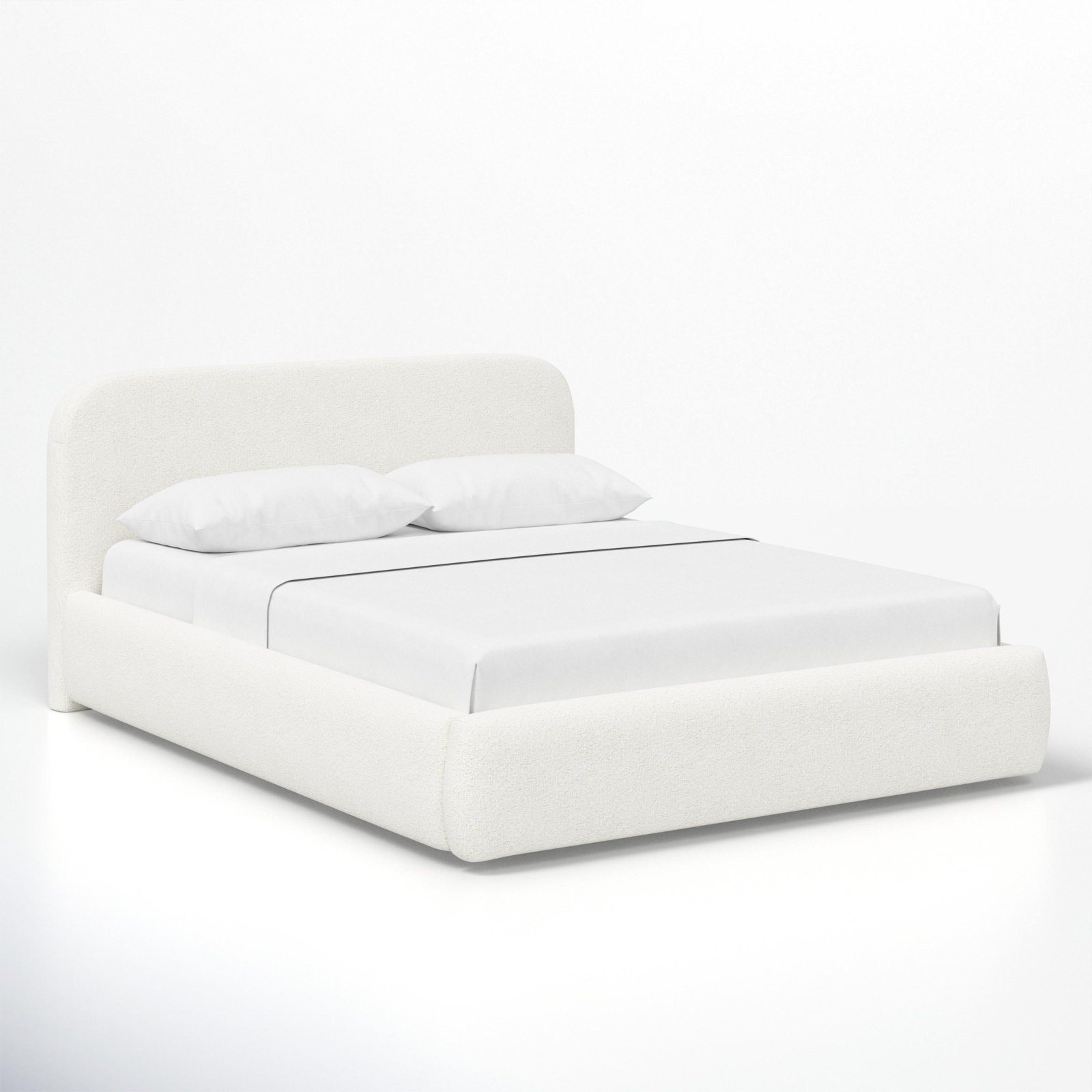 Daphne 37" Platform Bed, White, Full / Double