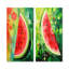 Ensemble de salon mural vert avec pastèque verte - fruits-811550459-811550456